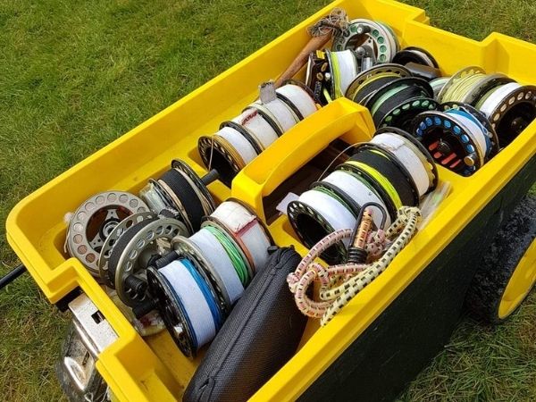 a box of fishing lines